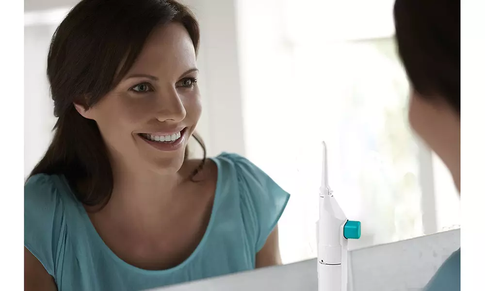 Air Powered Water Jet Flosser with Tooth Stain Remover - Primary Image