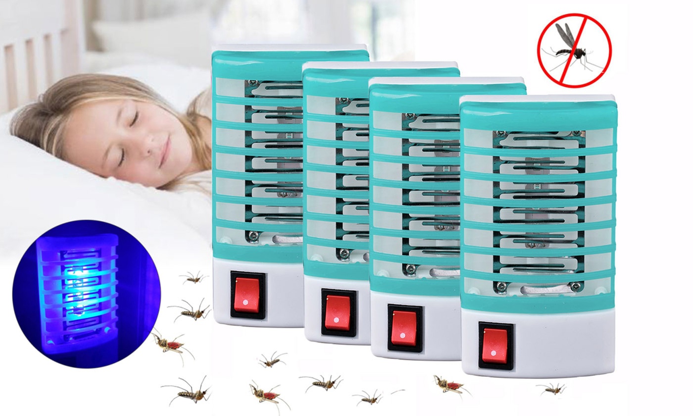 4Pcs Electric Indoor LED Bug Mosquito Trap Zapper for House Plug in Bug Killer