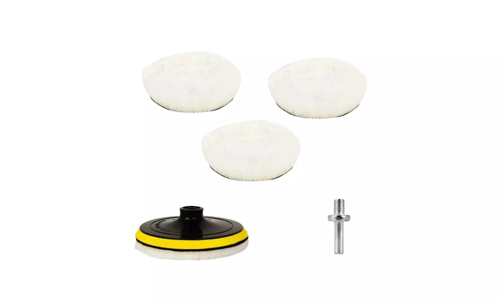 US 5-10Pc 6" Buffing Polishing Pad Wool Wheel Mop For Car Polisher Drill Adapter