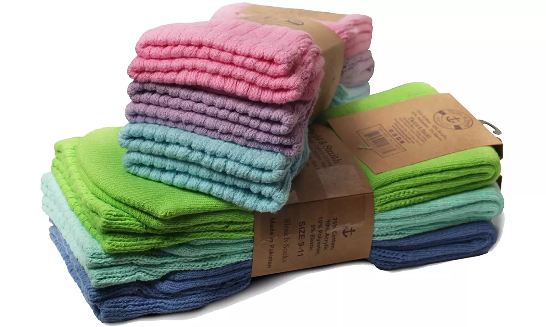 6 Pairs of Womens Slouch Socks, Scrunchie Boot Sock Colorful