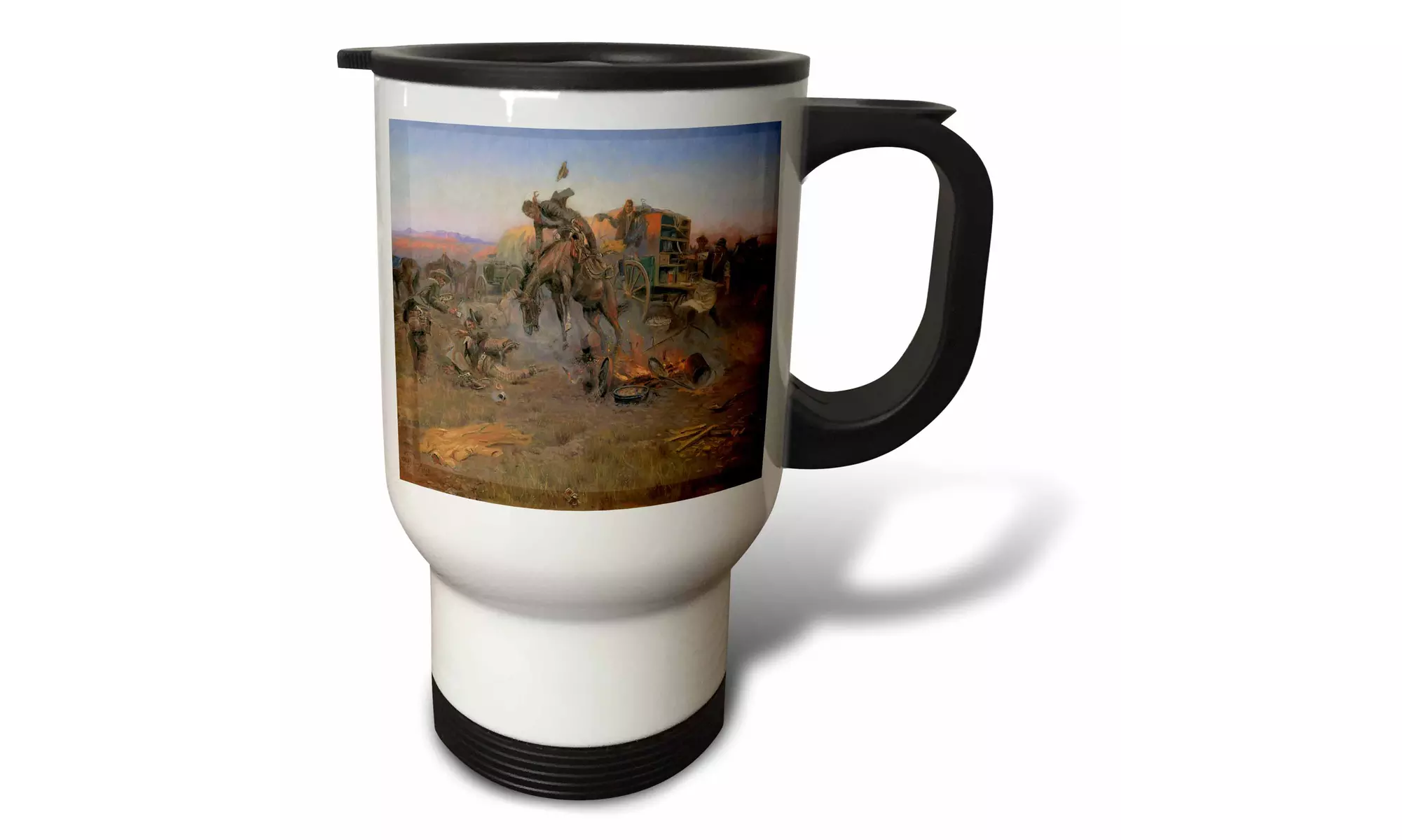  Travel Mug Camp Cooks Troubles by Charles M Russell American West - 14oz  - Second Medium