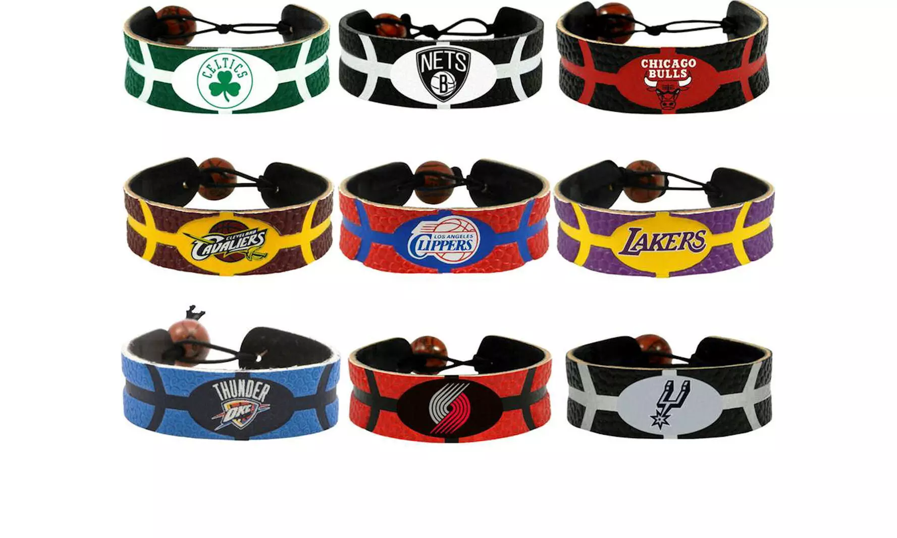 NBA Basketball Leather Bracelet - Primary Image