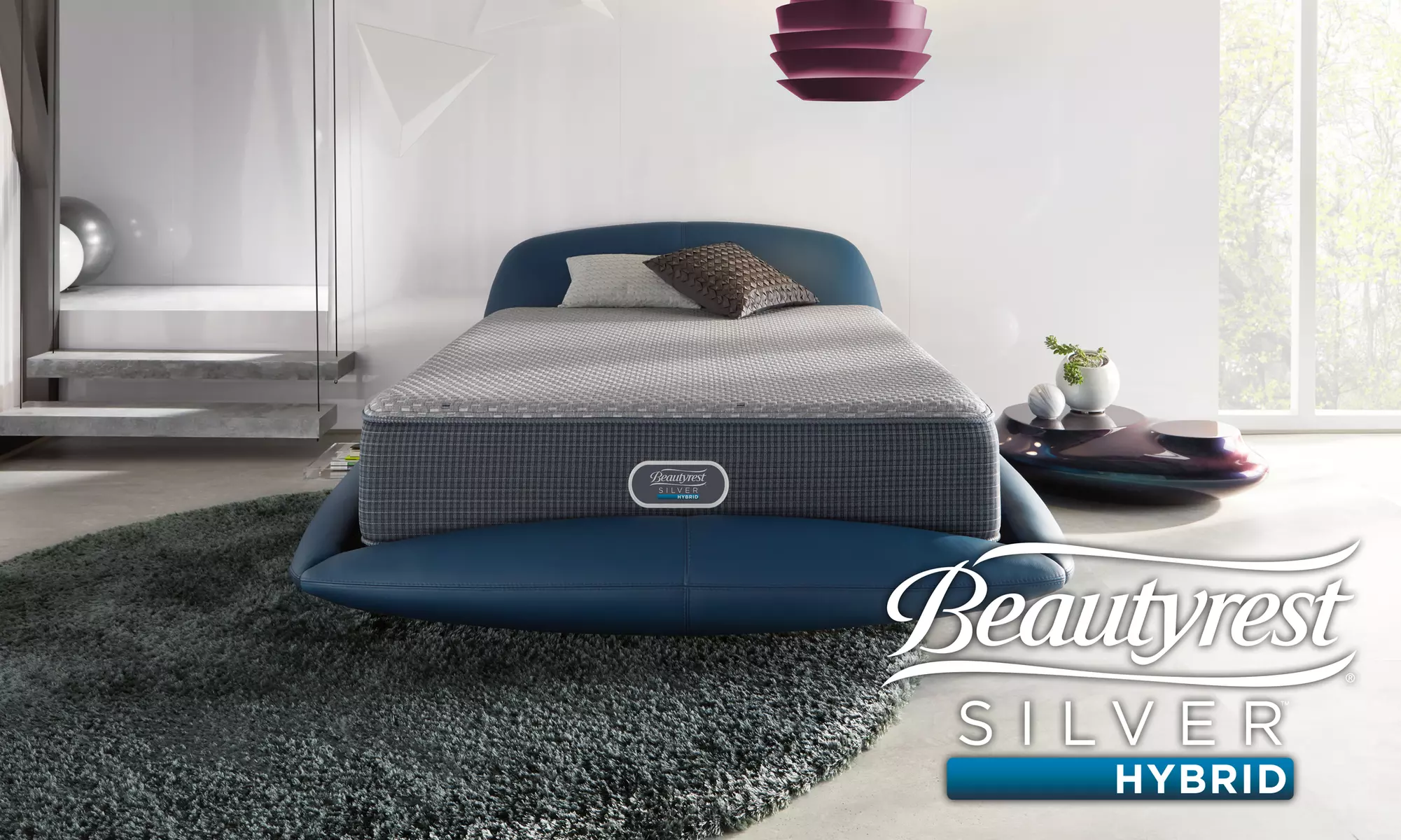 Beautyrest Silver Hybrid 13.5" Plush Mattress - Primary Image