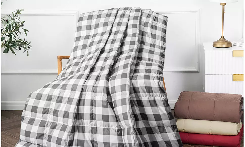 Peace Nest Ultra Lightweight Down Feather Throw Blanket