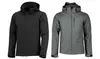 Mens' SoftShell Jacket with Removable Hood Fleece Lined Water Repellent (S-4XL)