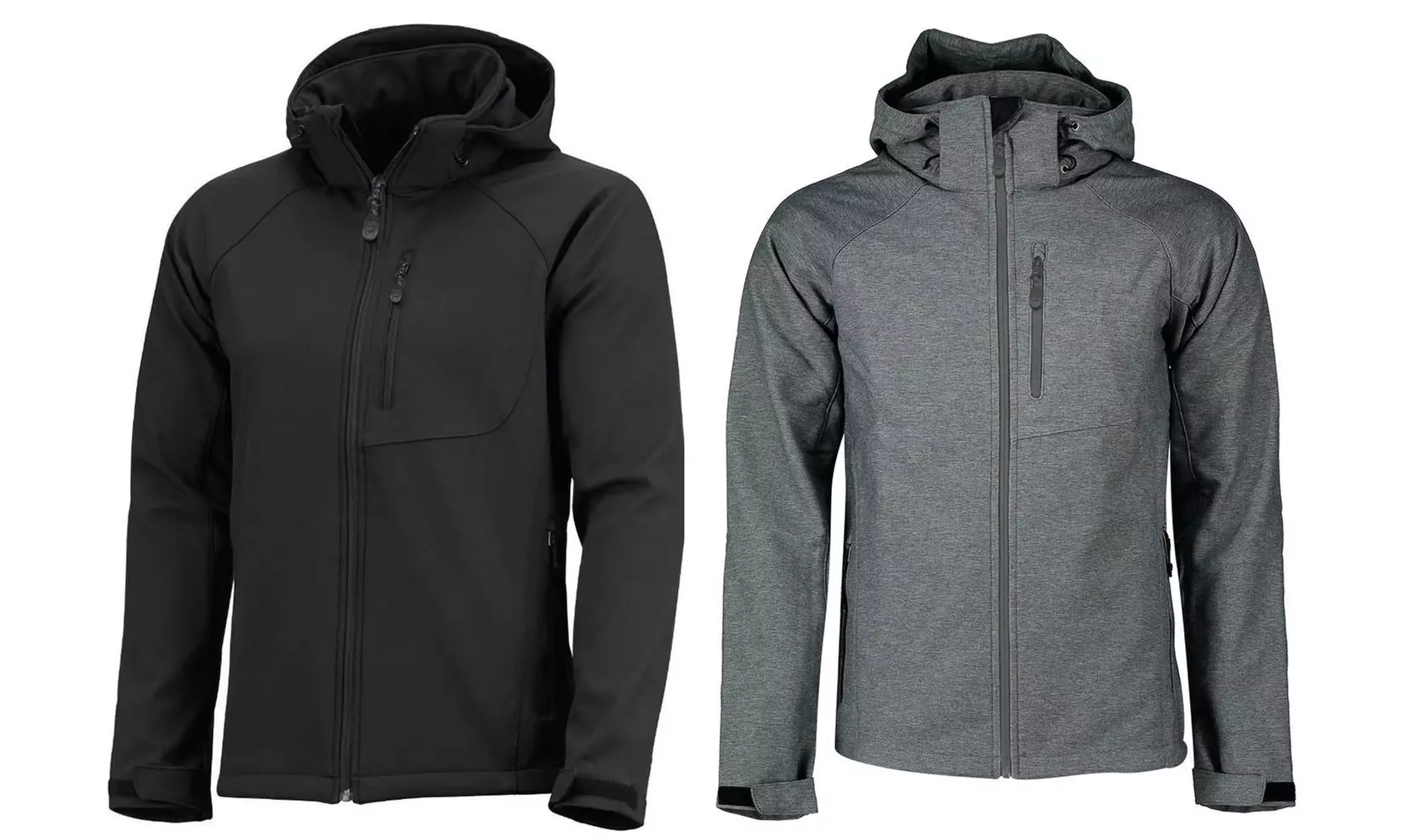 Mens' SoftShell Jacket with Removable Hood Fleece Lined Water Repellent (S-4XL) - Primary Image