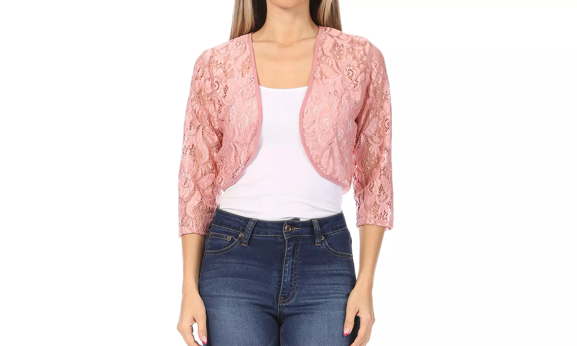 Women's Casual Crochet Lace Bolero Cardigan
