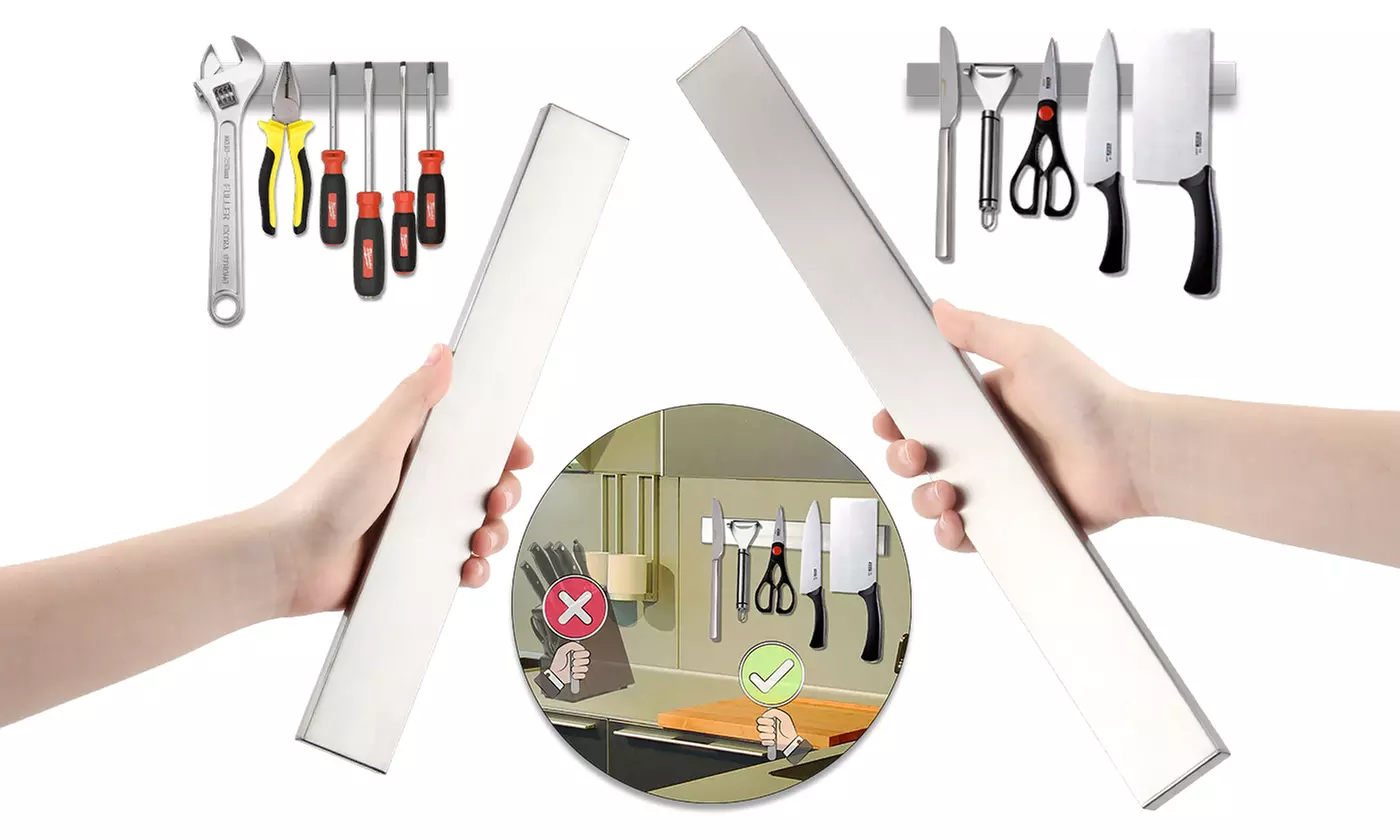 Multipurpose Stainless Steel Magnetic Knife Bar Kitchen Utensil Holder