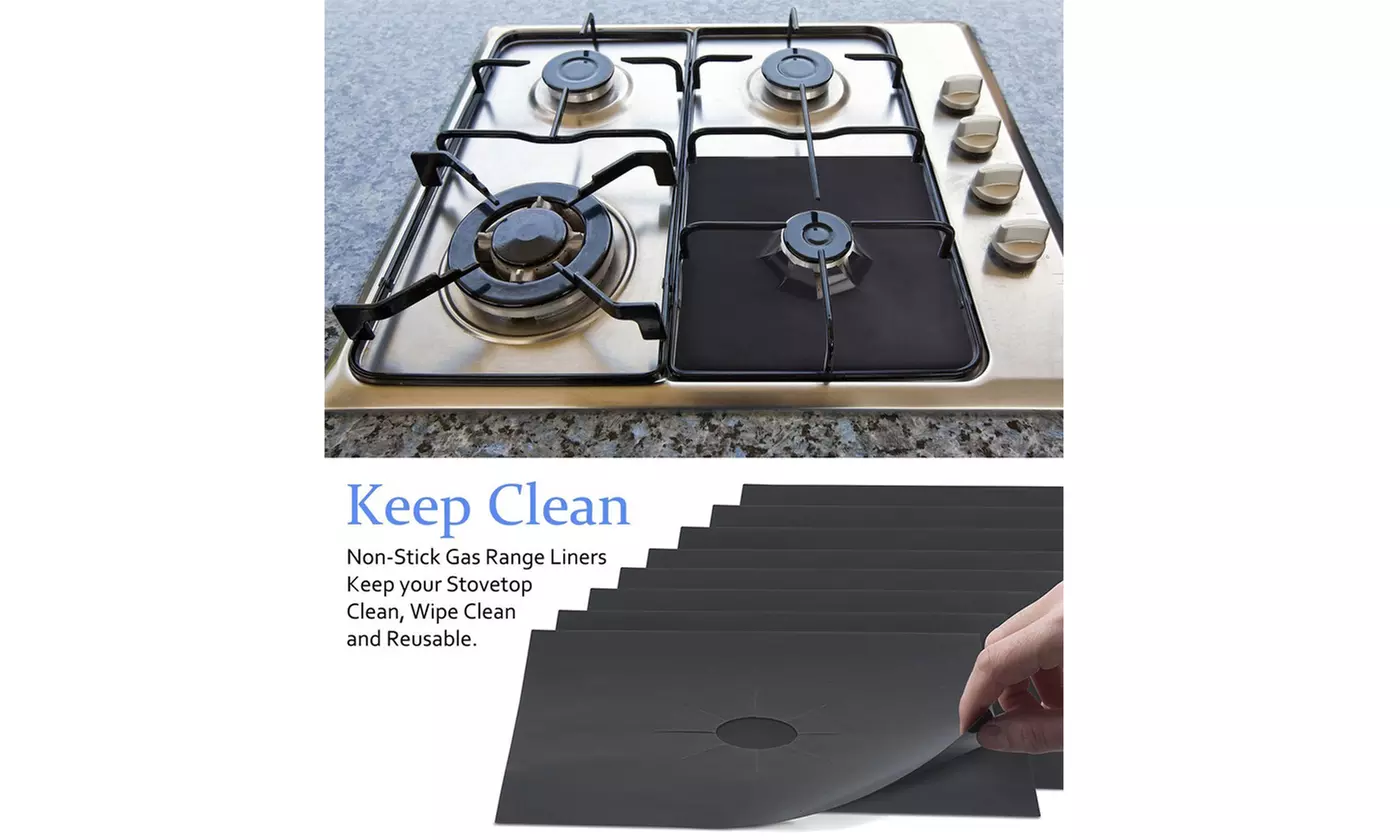 Gas Range Stove Top Burner Protector Reusable Liner Clean Non-stick Cover