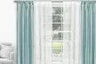 Embroidered Sheer Window Curtain and Panel Pair Set (4-Piece) - Second Medium