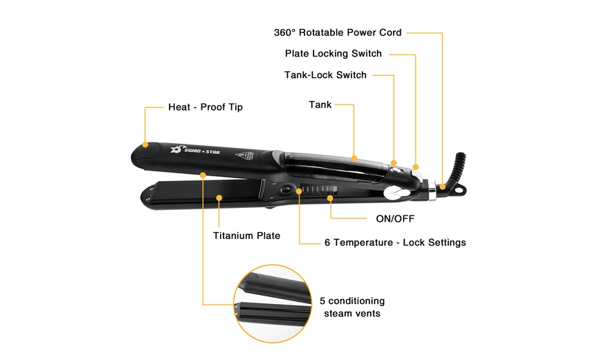 professional hair straightener salon steam iron