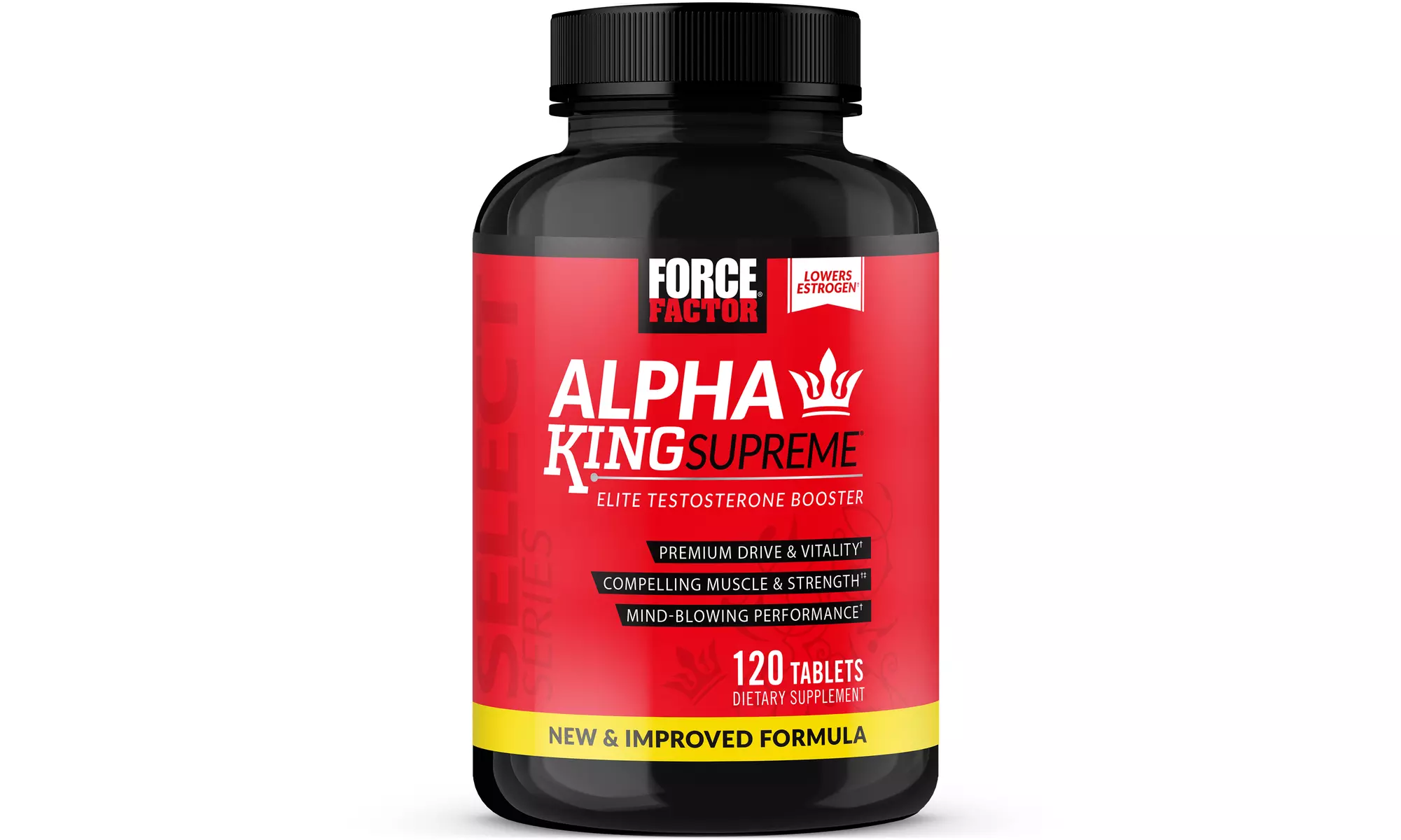 Force Factor Alpha King Supreme Testosterone Booster & Muscle Builder w/ KSM-66 - Primary Image