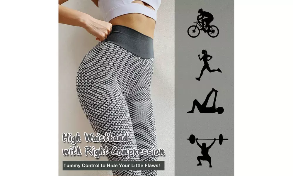 TIK Tok Leggings Women Butt Lifting Workout Tights Sports High Waist Yoga Pants