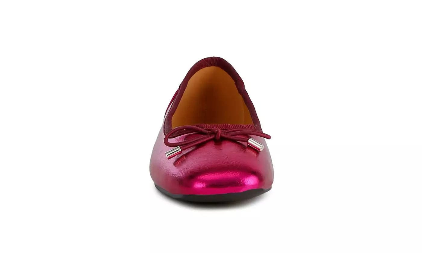 Rag &Co Primrose Metallic Ballerina Flats