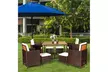Costway 9-Piece Outdoor Rattan Dining Set - Second Medium