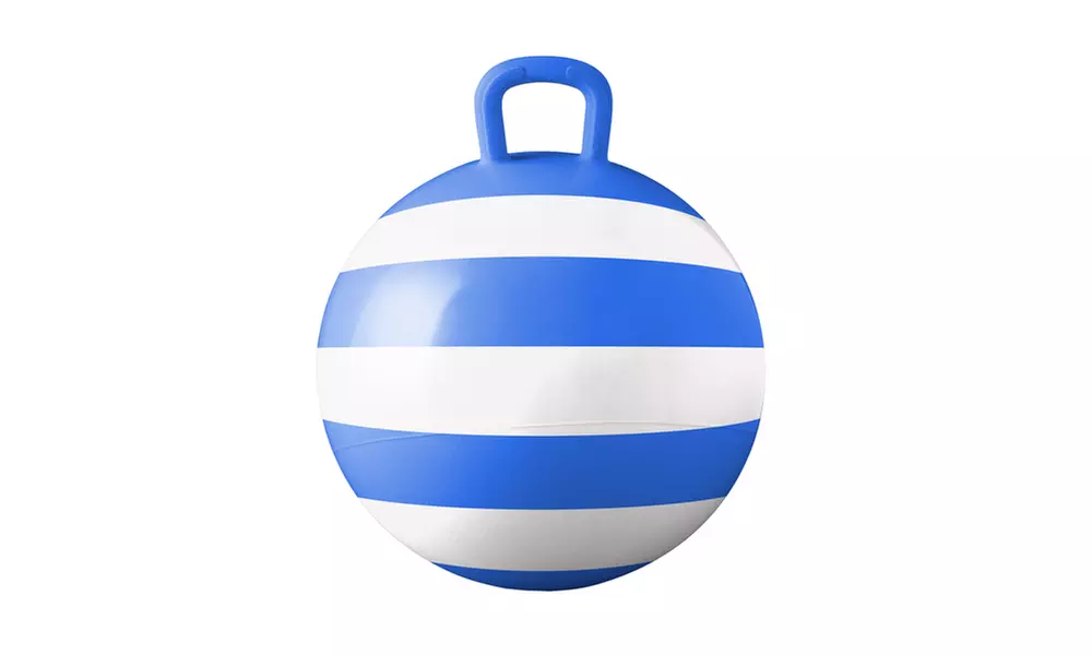 Hedstrom Blue Striped Hopper Ball - Second Medium