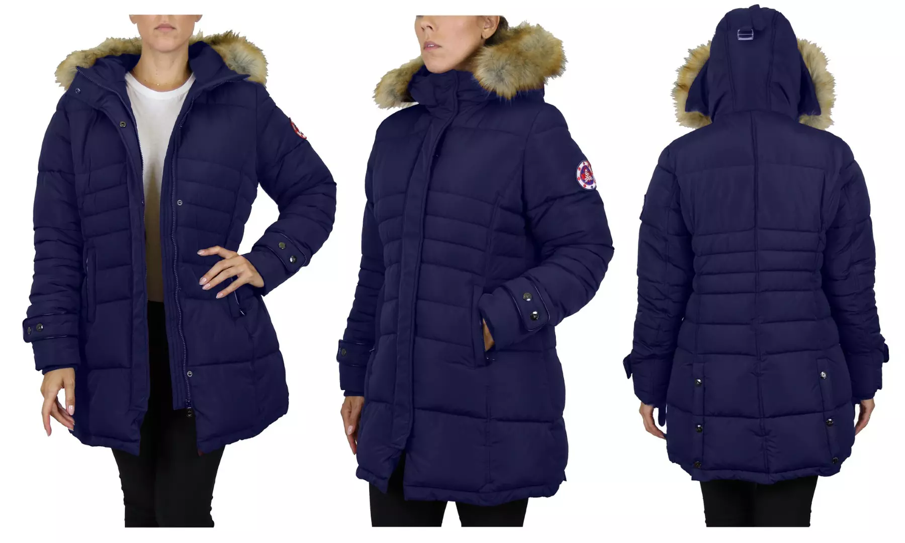 Spire By Galaxy Women's Apex Heavyweight Parka with Detachable Hood (S-3XL) - Second Medium
