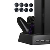 Image 1: PS4 Vertical Stand w/ Cooling Fan Charger Multi functional PlayStation 4