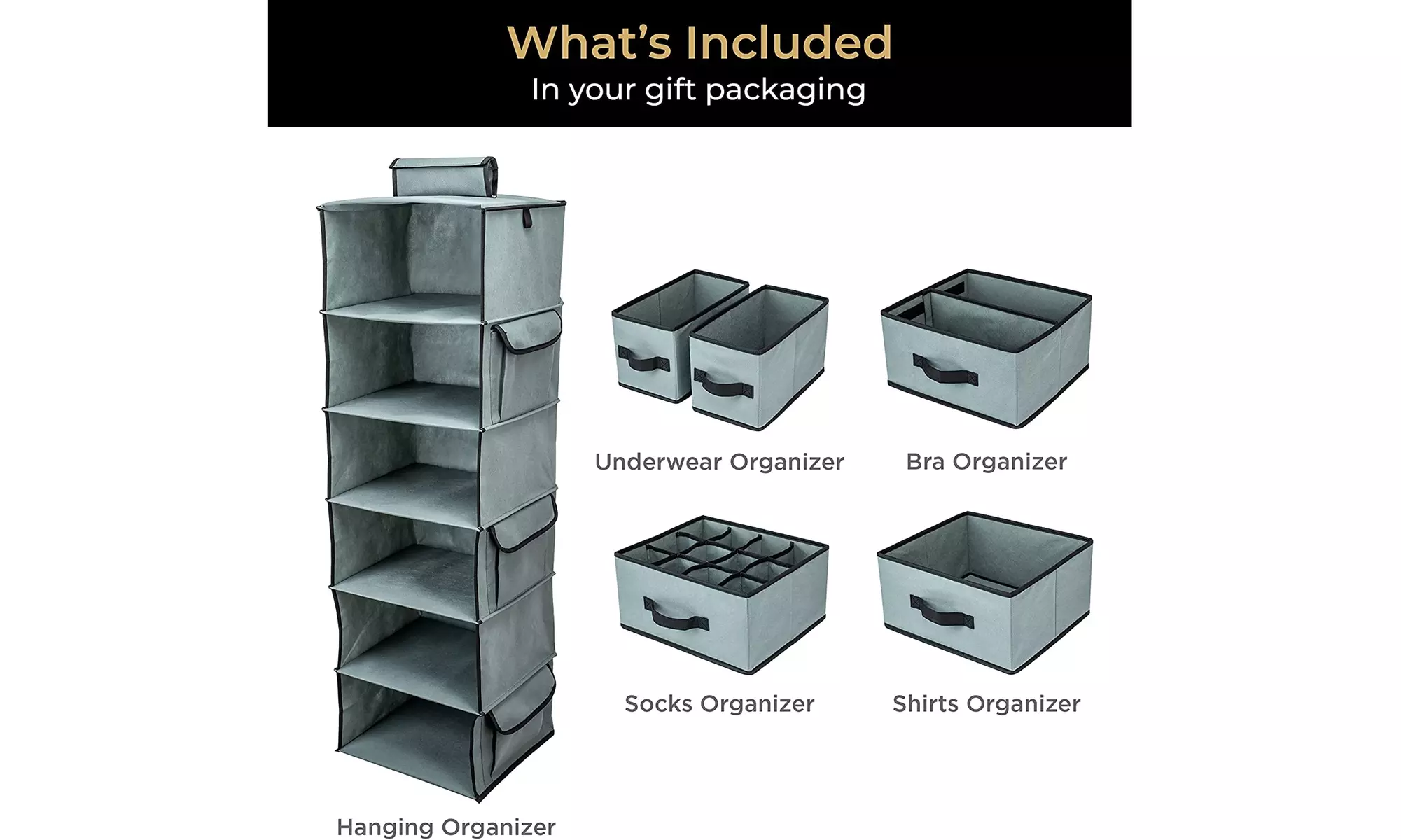 SMIRLY Hanging Closet Organizer and Storage Shelves  - Second Medium