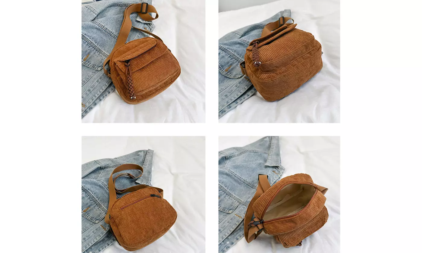 Corduroy Crossbody Purse - Multiple Options