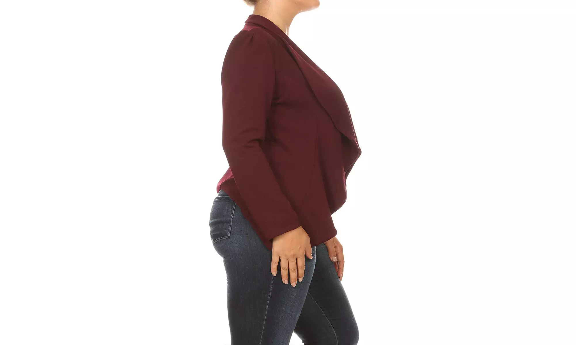 MOA Collection Womens Open Front Blazer with Plus Size
