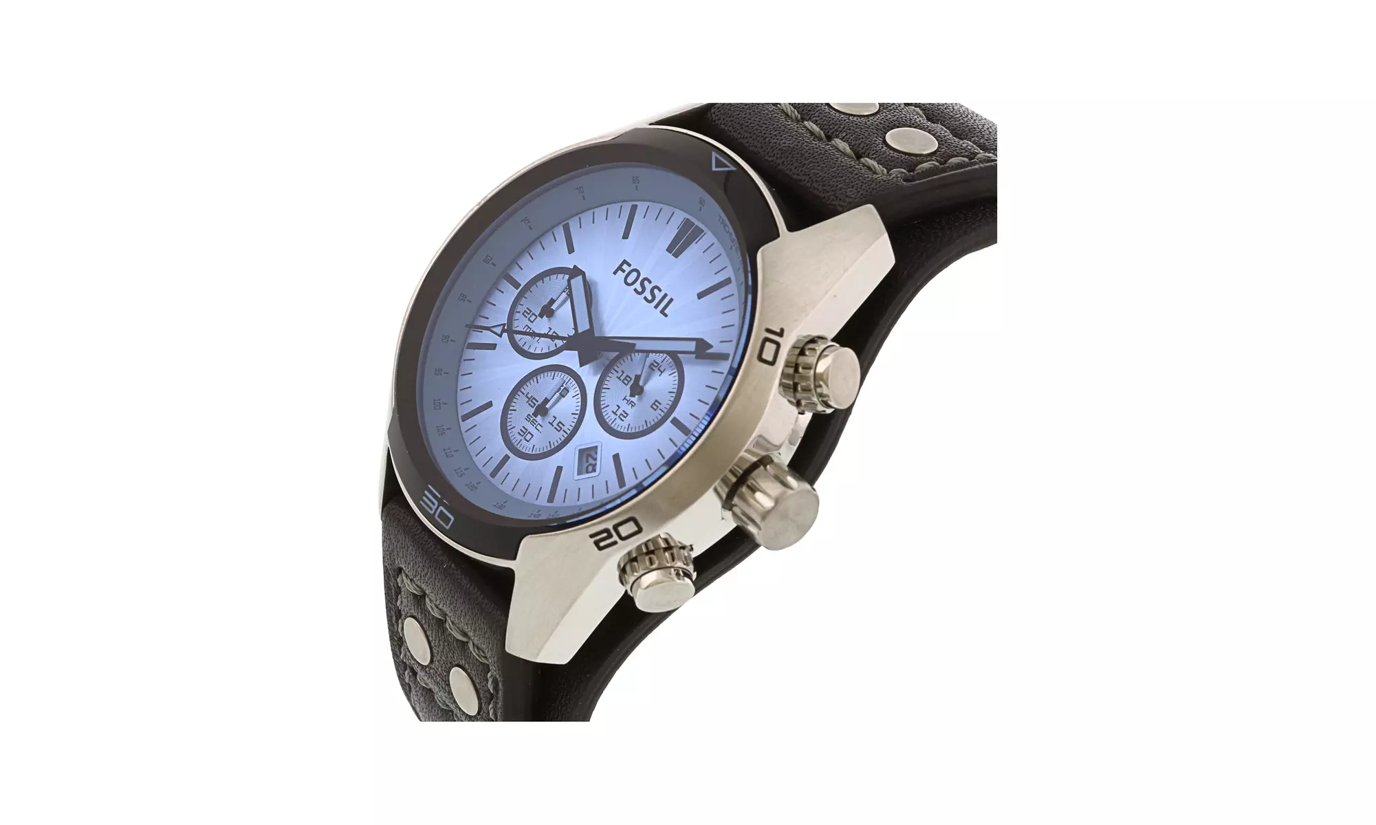 Fossil Coachman Chronograph CH2564 Elegant Japanese Movement Leather Watch - Second Medium