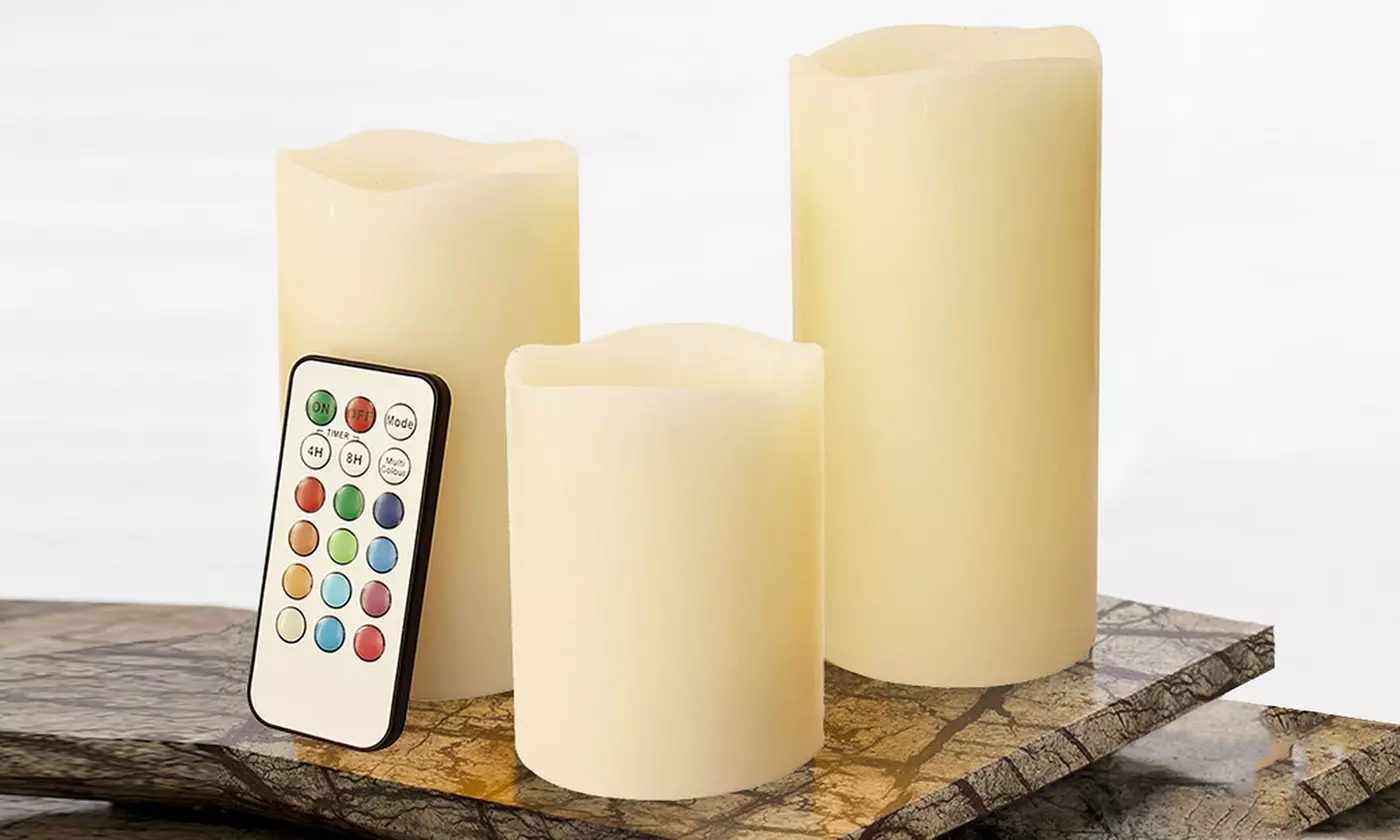 iMounTEK Color-Changing LED Flameless Candles with Remote (3- or 6-Pack)