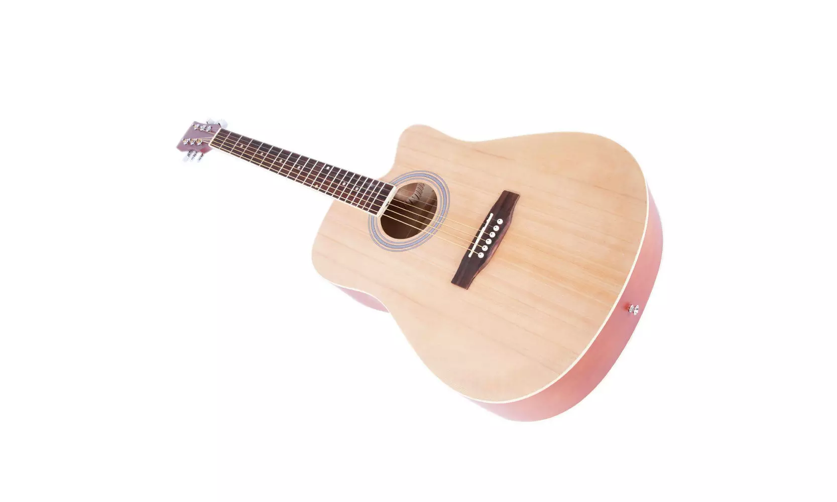 Glarry GT502 41" Practice Beginner Spruce Folk Acoustic Guitar Wood Color - Second Medium