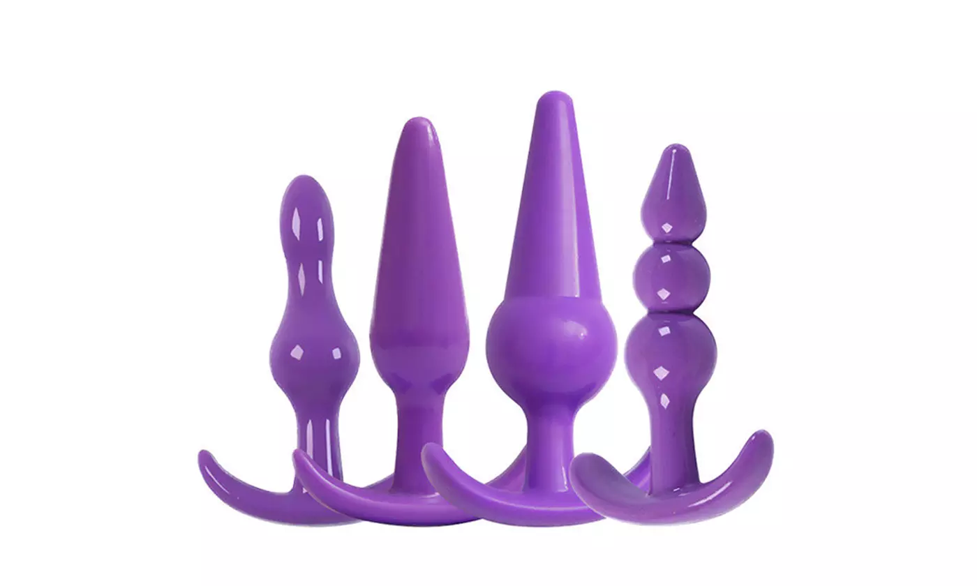 Beginners' Flexible Anal Plug Set (4-Piece) Adult Sex Toys Massager