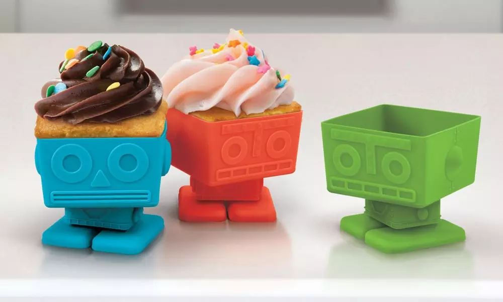 Fred & Friends - Yumbots - Cupcake Molds - Primary Image