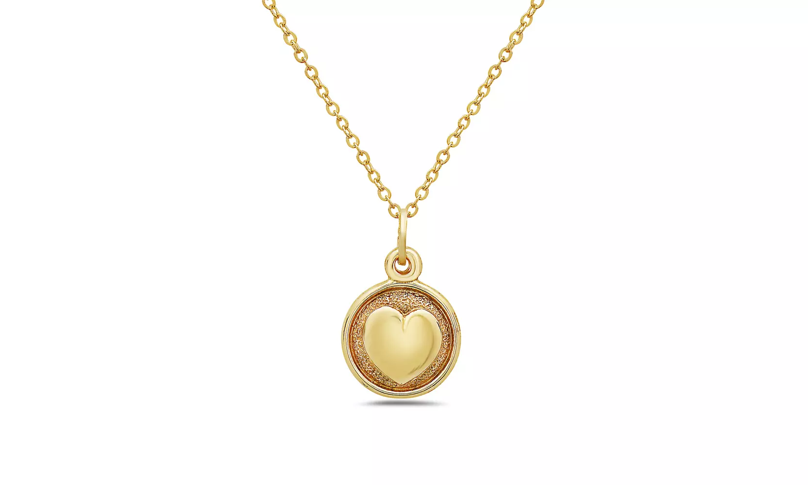 14K Gold Danity Disc Pendant Necklace