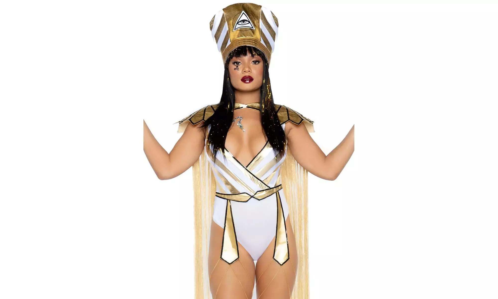 Leg Avenue Women's 4-Piece Queen Nefertiti Egyptian Costume Set - Second Medium