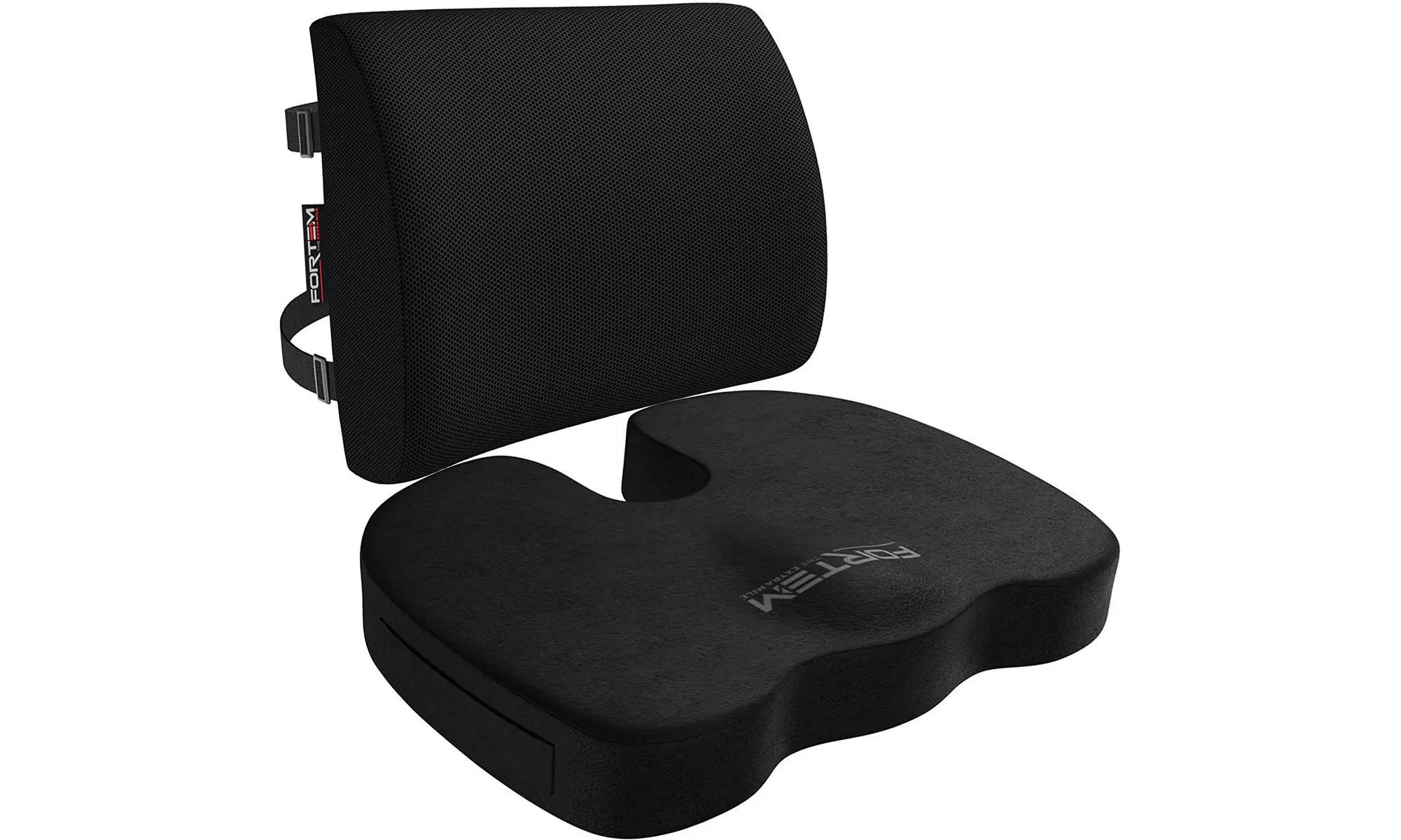 FORTEM Seat Cushion & Lumbar Support for Office Chair, Car, Wheelchair - Primary Image