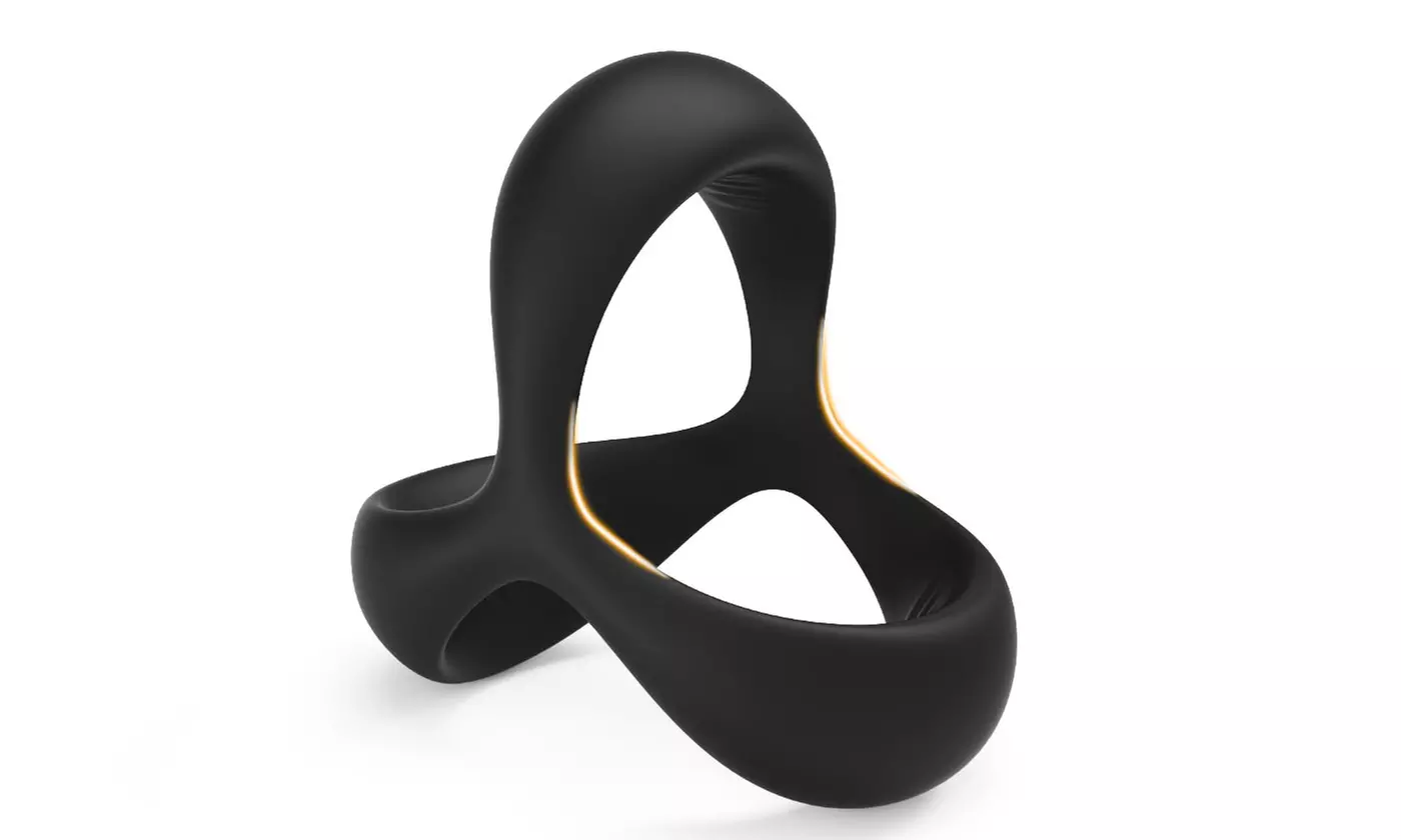 3 in 1 Silicone C-Ring Ultra Soft Stretchy Penis Rings - Second Medium