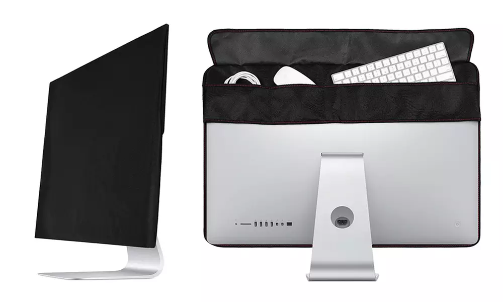 Desktop Monitor Dust Cover Screen With Pockets - Primary Image