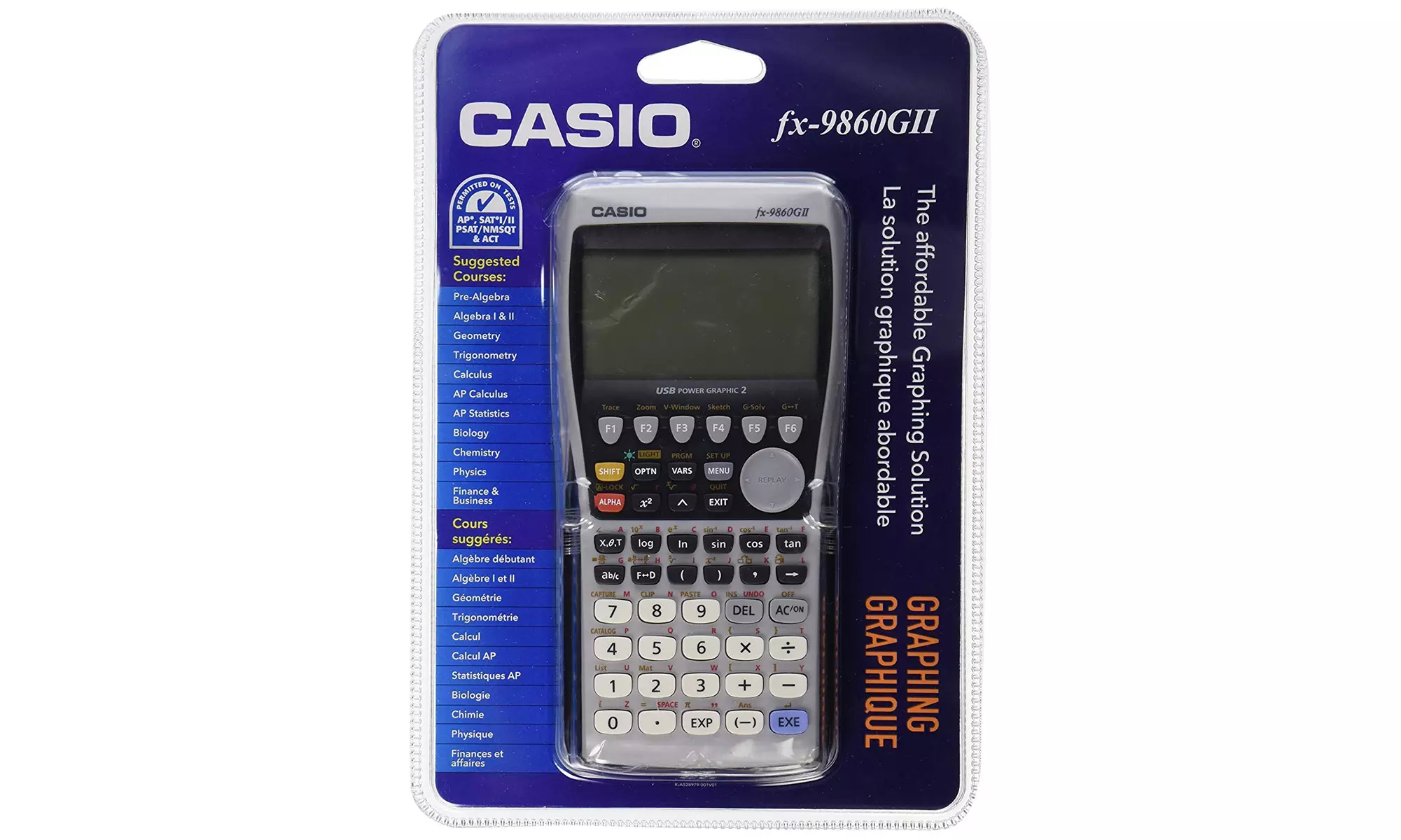 Casio fx-9860GII Graphing Calculator, Black - Primary Image