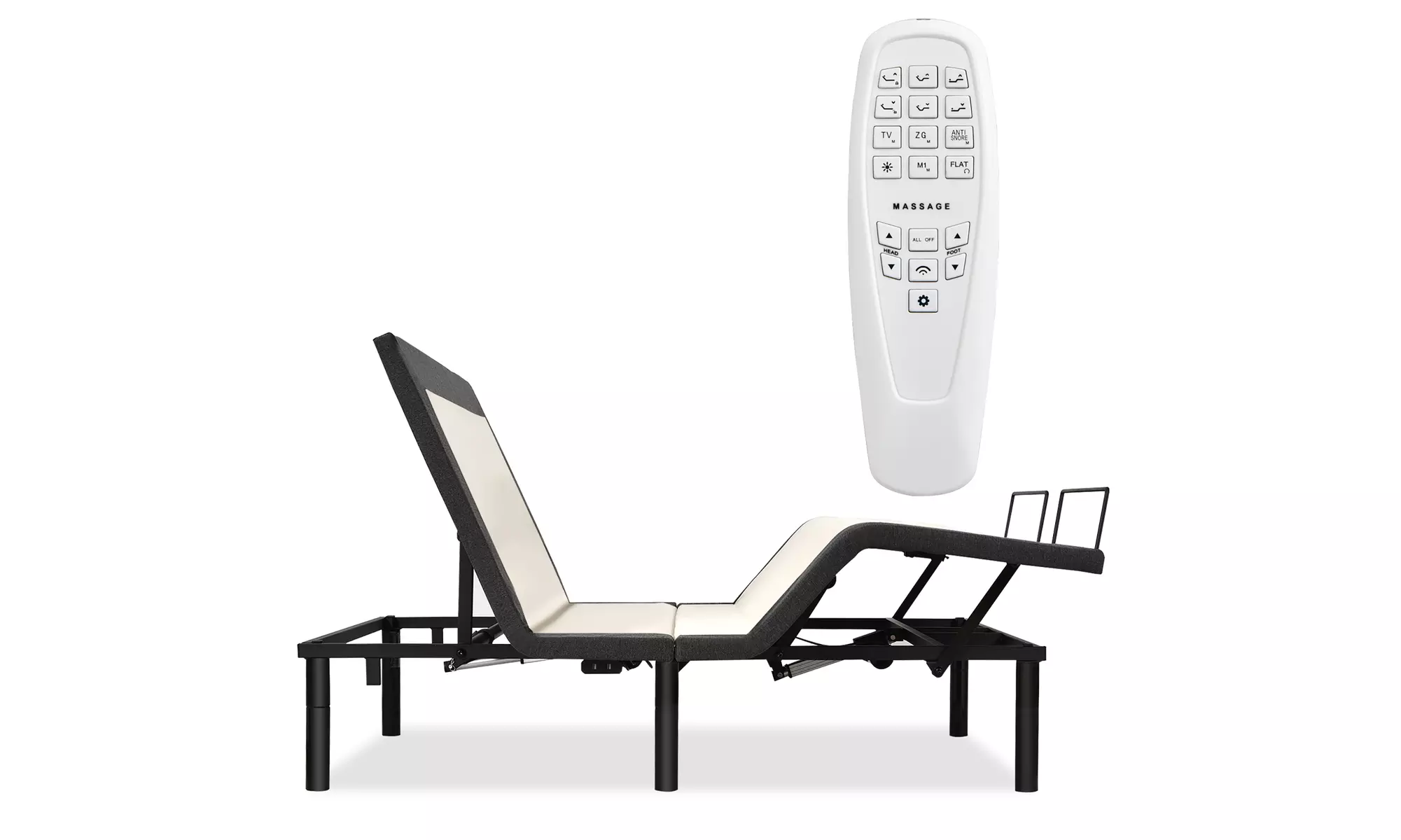 Costway Queen Size Adjustable Bed Base Electric Bed Frame w/ Massage Modes - Primary Image