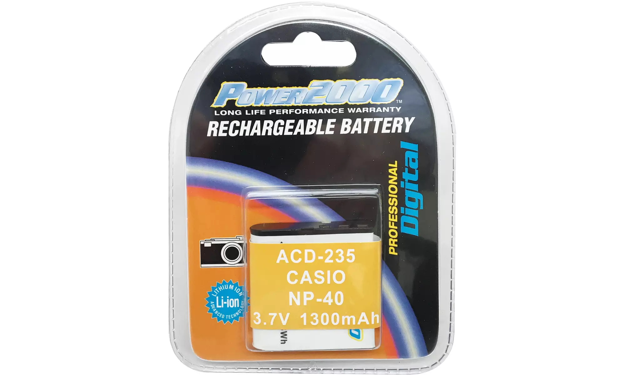 Vidpro Power 2000 Replacement Lithium Ion Battery for Casio NP-40/Kodak LB-060 - Primary Image