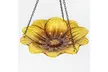 Glass Yellow Flower Bowl Hanging Bird Feeder - Second Medium