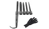 5 in 1 Ceramic Hair Curler Interchangeable Iron Curling Wand Roller Set Glove