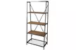 4-Shelf Wooden Bookcase, Wood and Metal Bookshelf - Second Medium