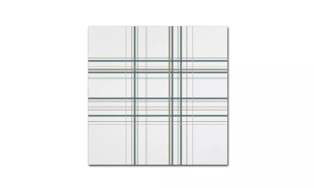 Jennifer Nilsson 'Dashed Line Pale Gray' Canvas Art - Primary Image