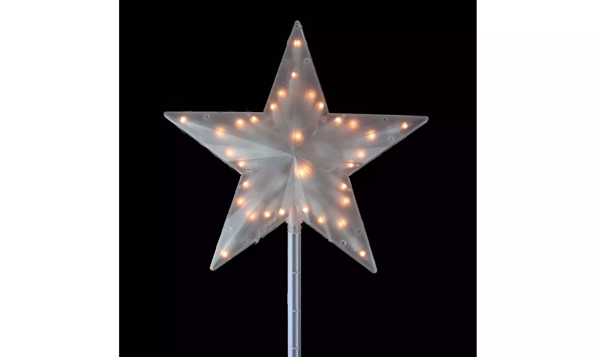 14" Clear Light Twinkling Christmas Star Tree Topper or Pathway Marker - Primary Image