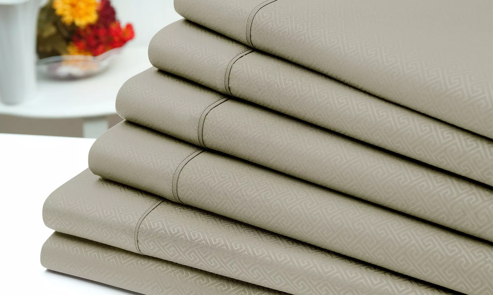US Army 6 Piece Embossed Greek Key Sheet Set