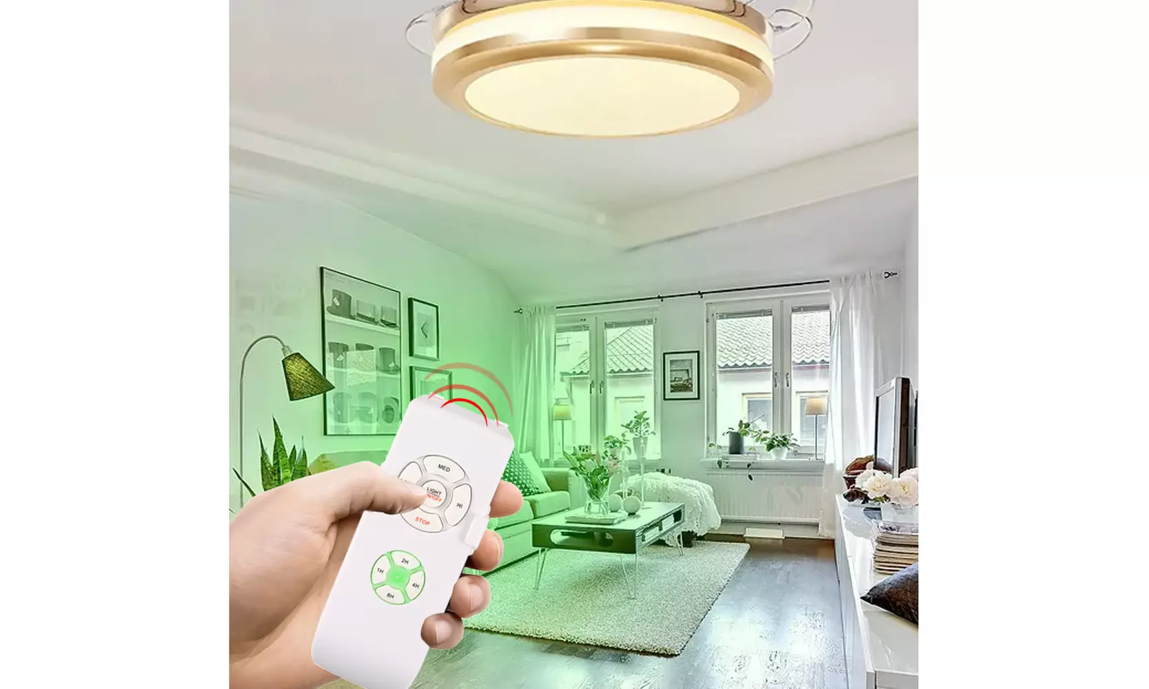 Universal Ceiling Fan Remote Control kit Wireless Remote Controls with Timing  - Primary Image