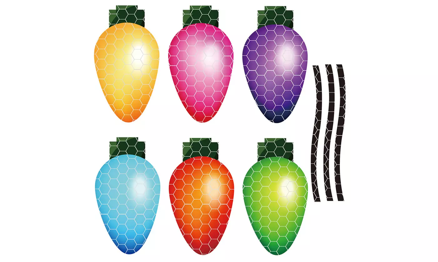 Magnet Reflective Stickers Automotive Christmas Lights Decals Xmas Bulb - Second Medium