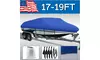 Trailerable Pontoon Boat Cover Waterproof 17-19 Ft Heavy Duty Fabric Beam 95"