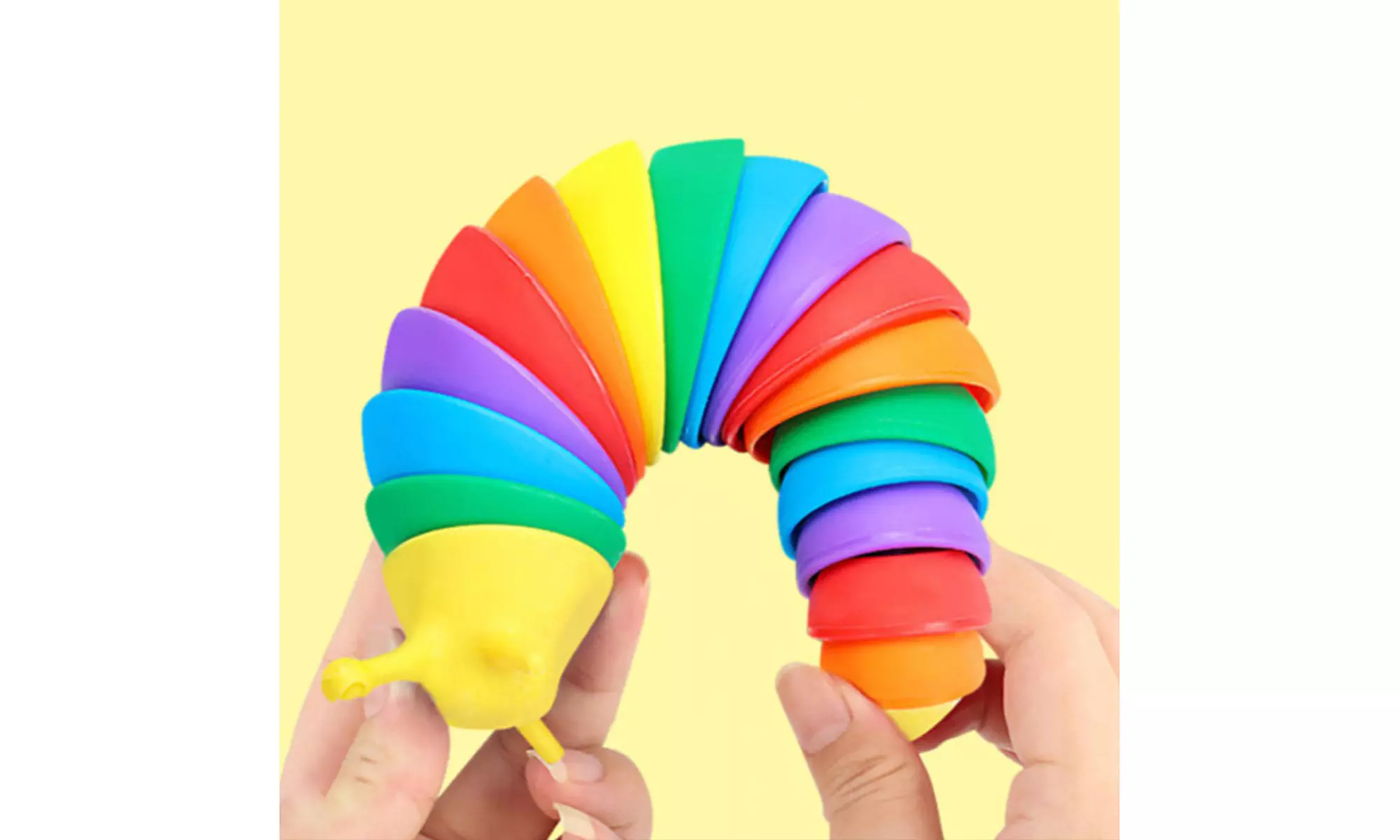 Zummy  Fidget Slug Mini Toys 3D Articulated Sensory Toy Gift for Kids Children - Primary Image