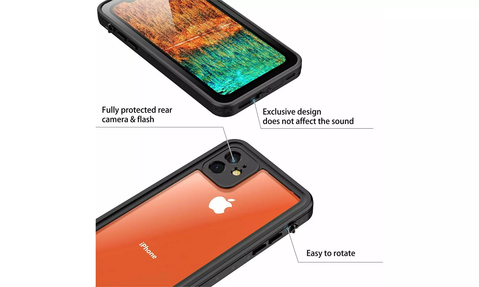 New iPhone 11/XI Pro Max 6.5/11/XI 11R 6.1 Inch Waterproof Case 11Pro/XI Pro 5.8 - Second Medium