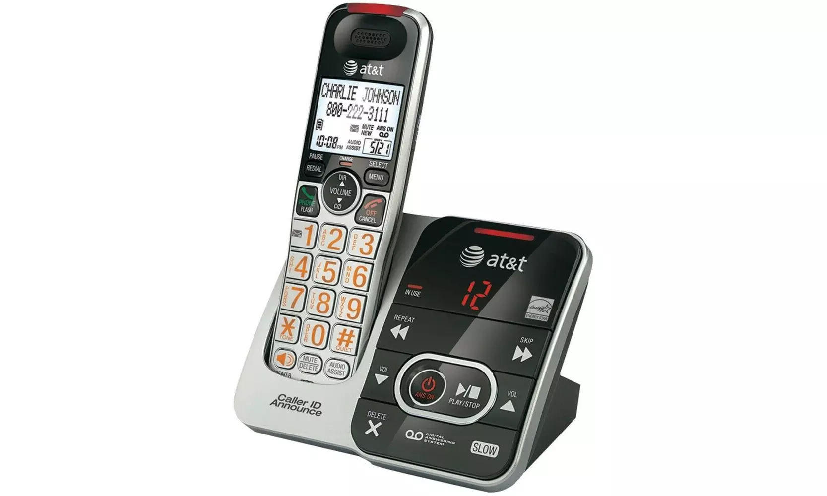 Big Button Cordless Phone System with Digital Answering System - Primary Image